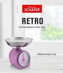 Schafer Retro Mor Mutfak Tartısı