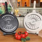 Schafer Yuvarlak Double Grill Pan 30 cm Çift Taraflı Tava