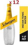 Schweppes Tonik Water 1 Lt Pet X 12 Adet - Tonic