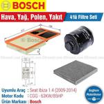 Seat İbiza 1.4 Bosch Filtre Bakım Seti (2009-2014) CGG