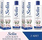 Selin Parfümlü Kolonya Çiçek Buketi 400 Ml 2'Li Set