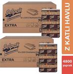 Selpak Professional Extra Z Katlama Dispenser 200 Yaprak 12'Li Paket 2 Koli Kağıt Havlu