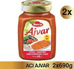 Sera Gurme Kahvaltılık Ajvar Sosu Acı 2 X 690 Gram Cam Kavanoz