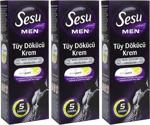 Sesu Men Erkekler Için 100 Ml 3 Adet Tüy Dökücü Krem