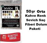 Sevich Toppik Orta Kahve Topik Saç Tozu Fiberi Keratin 50 Gr ( Med Brown )