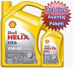 Shell Helix HX6 10W-40 4+1 lt Motor Yağı