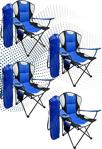 Shey Mavi Mega Büyük Kamp Sandalyesi 4 Adet