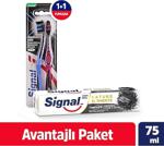 Signal Nature Elements Kömür Tozu Özlü Diş Macunu 75 Ml + Performance Black 1+1 Yumuşak Diş Fırçası