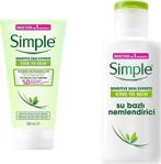 Simple Su Bazlı Nemlendirici 125Ml & Ferahlatıcı Yüz Temizleme Jeli 150 Ml