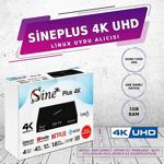 Sine Plus 4K Ultra Hd Linux Uydu Alıcısı - 4Gb Hafıza 1Gb Ram