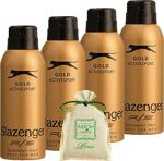 Slazenger Deodorant Gold 150Ml - 4 Adet / Areon Nature Gardrop Çekmece Kokusu Hediyeli