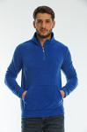 Slazenger Solid Erkek Sweatshirt Saks Mavi