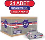 Sleepy Antibakteriyel Gri 50 Yaprak 24\'lü Paket Islak Mendil