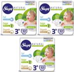 Sleepy Bebek Bezi Naturel 3+ Numara-beden Midi Plus 5-10 Kg 32 Li 3 Paket 96 Adet