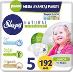 Sleepy Bebek Bezi Naturel Beden:5 (11-18kg) Junior 192 Adet Jumbo Mega Avantaj Pk