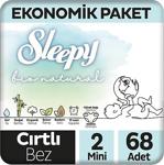 Sleepy Bio Natural 2 Numara Mini 68'Li Bebek Bezi