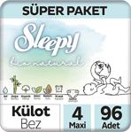 Sleepy Bio Natural 4 Numara Maxi 96'Lı Külot Bez