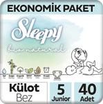 Sleepy Bio Natural 5 Numara Junior Ekonomik Paket 40'Lı Külot Bez