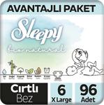 Sleepy Bio Natural 6 Numara Xlarge 96'Lı Bebek Bezi