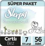 Sleepy Bio Natural 7 Numara Xx Large 56'Lı Bebek Bezi