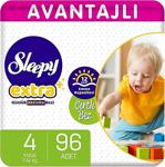 Sleepy Extra Avantajlı Bebek Bezi 4 Numara Maxi 96 Adet