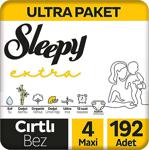 Sleepy Extra Günlük Aktivite 4 Numara Maxi 192'Li Bebek Bezi