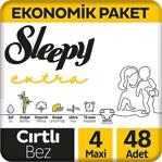 Sleepy Extra Günlük Aktivite 4 Numara Maxi 48'Li Bebek Bezi