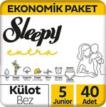 Sleepy Extra Günlük Aktivite 5 Numara Junior 40'Lı Külot Bez