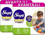 Sleepy Extra Günlük Aktivite 6 Numara Xl 64'Lü 2 Paket Bebek Bezi