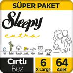 Sleepy Extra Günlük Aktivite 6 Numara Xl 64'Lü Bebek Bezi