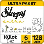 Sleepy Extra Günlük Aktivite 6 Numara Xlarge 128'Li Külot Bez