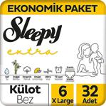 Sleepy Extra Günlük Aktivite 6 Numara Xlarge 32'Li Külot Bez