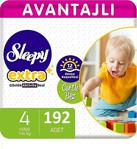 Sleepy Extra Günlük Aktivite Bezi 4 Numara Maxi 192 Adet 7-14 Kg