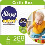 Sleepy Extra Günlük Aktivite Bezi 4 Numara Maxi 288 Adet