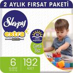 Sleepy Extra Günlük Aktivite Bezi 6 Numara Xlarge 192 Adet