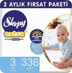 Sleepy Extra Günlük Aktivite Külot Bez 3 Numara Midi 336 Adet