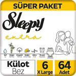 Sleepy Extra Günlük Aktivite Süper Paket Külot Bez 6 Numara Xlarge 64 Adet