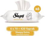 Sleepy Extra Hassas 70 Yaprak 6'Lı Paket Islak Havlu