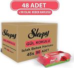 Sleepy Gül Kokulu Islak Havlu 48X90 - Sensitive