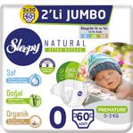 Sleepy Natural 0 Numara Prematüre 60'lı Jumbo Paket Bebek Bezi