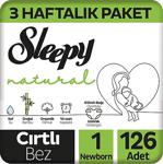 Sleepy Natural 1 Numara Newborn 126'Lı Bebek Bezi