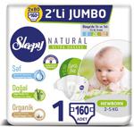 Sleepy Natural 1 Numara Yenidoğan Jumbo 40'lı 4 Paket Bebek Bezi