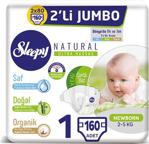 Sleepy Natural 1 Numara Yenidoğan Jumbo 80'li 2 Paket Bebek Bezi