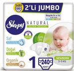 Sleepy Natural 1 Numara Yenidoğan Jumbo 80'li 3 Paket Bebek Bezi