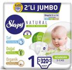 Sleepy Natural 1 Numara Yenidoğan Jumbo 80'li 4 Paket Bebek Bezi