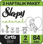 Sleepy Natural 2 Numara Mini 84'Lü Bebek Bezi