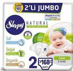 Sleepy Natural 2 Numara Mini 84'lü Jumbo 2 Paket Bebek Bezi