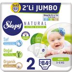 Sleepy Natural 2 Numara Mini 84'lü Jumbo Paket Bebek Bezi