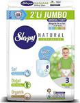 Sleepy Natural 2'li Jumbo Külot Bez, 3 Beden, Midi, 68 Adet