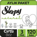 Sleepy Natural 3 Numara Midi 120'Li Bebek Bezi